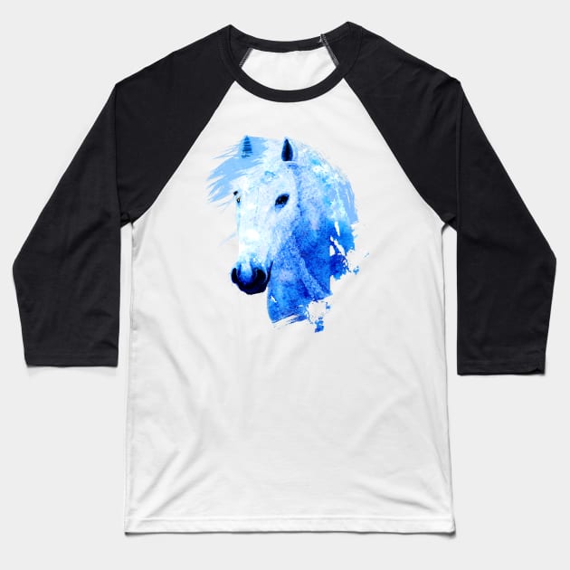 Watercolor Horse Baseball T-Shirt by KsuAnn